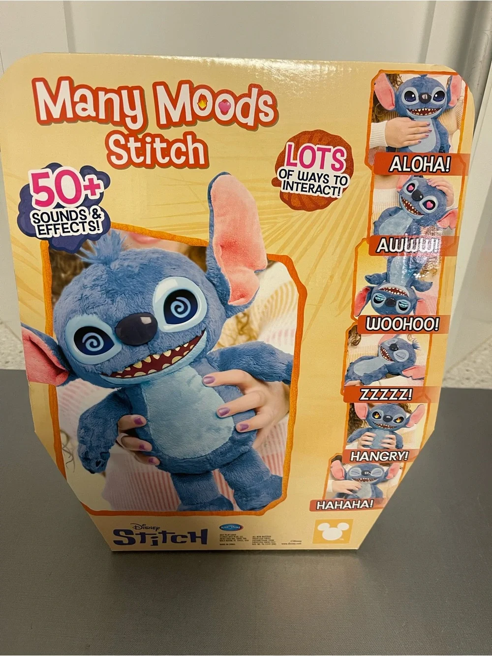 Disney Stitch Many Moods Stitch Plush Toy - Blue LCD Eyes NIP Live Action Movie